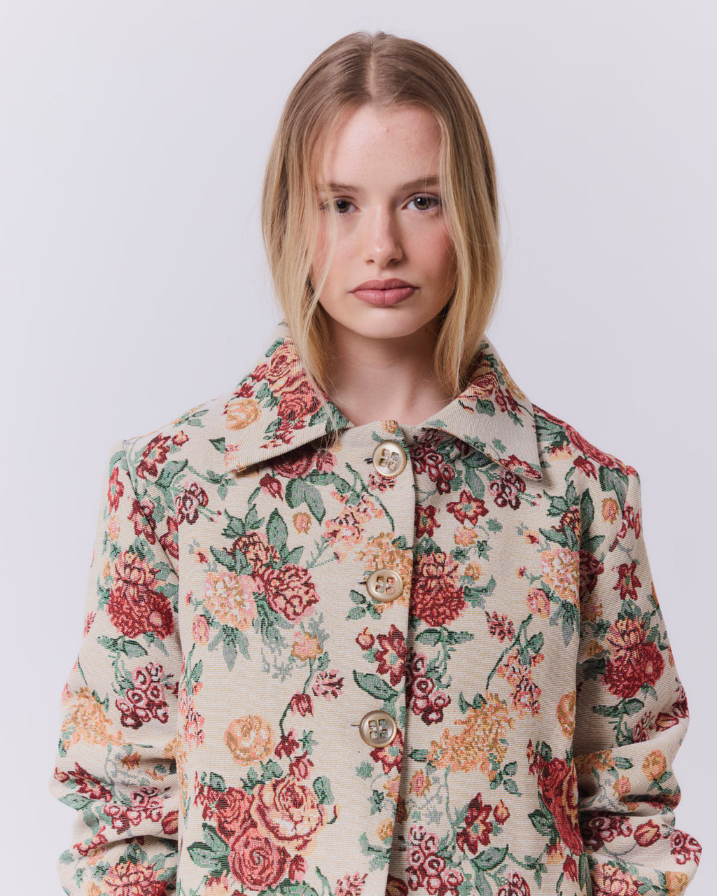 Chaqueta Flora Beige