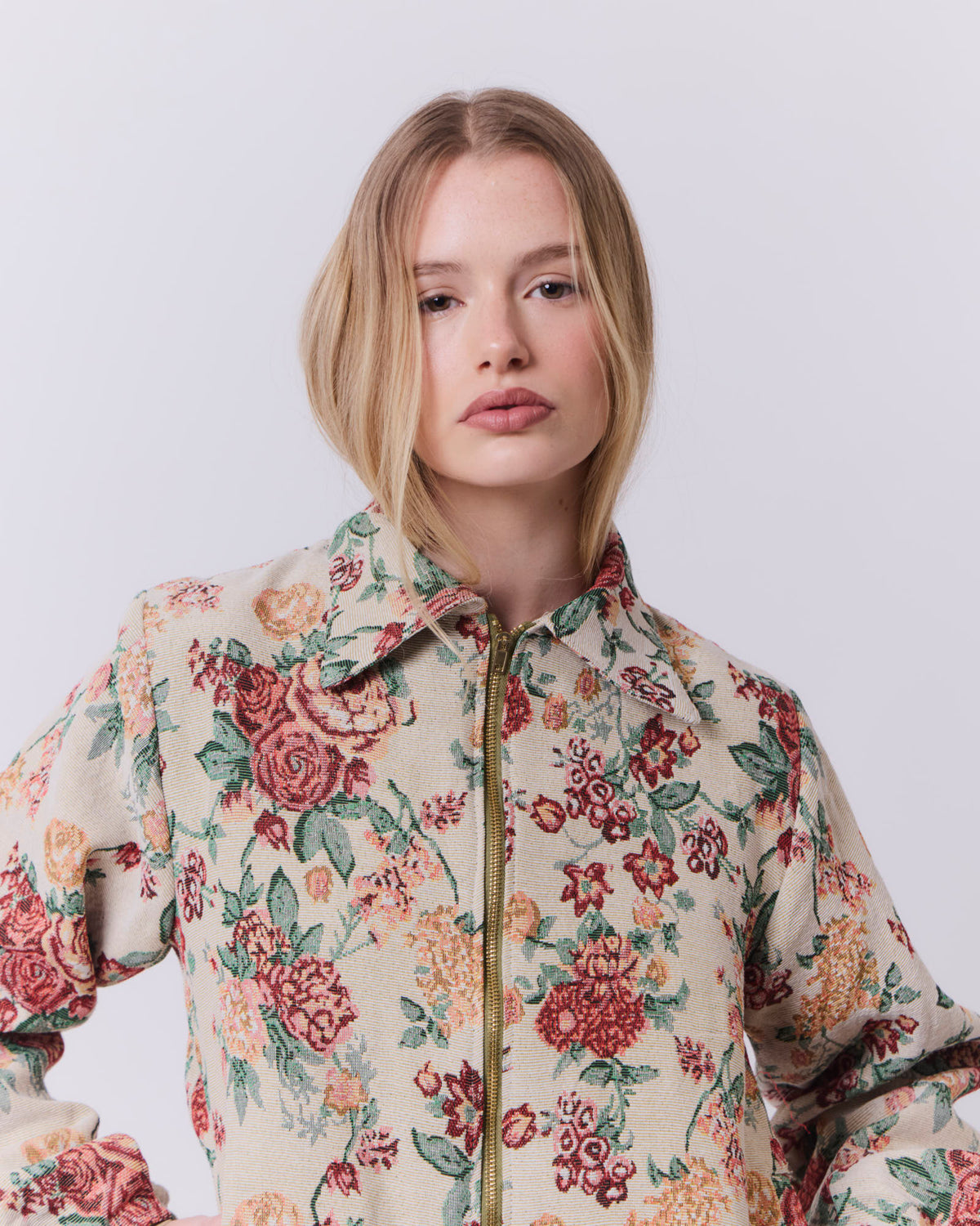 Bomber Flora Beige