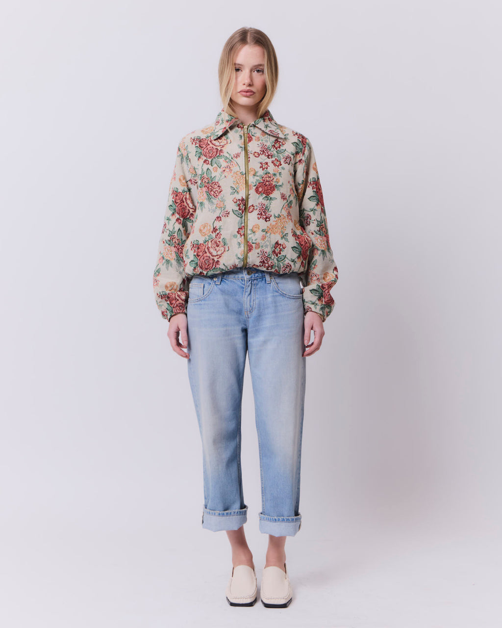 Bomber Flora Beige