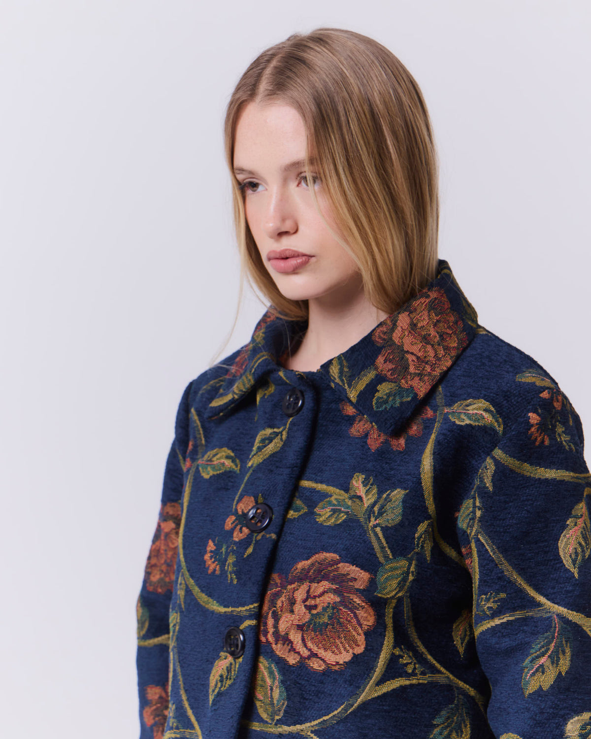 Chaqueta Flora Índigo