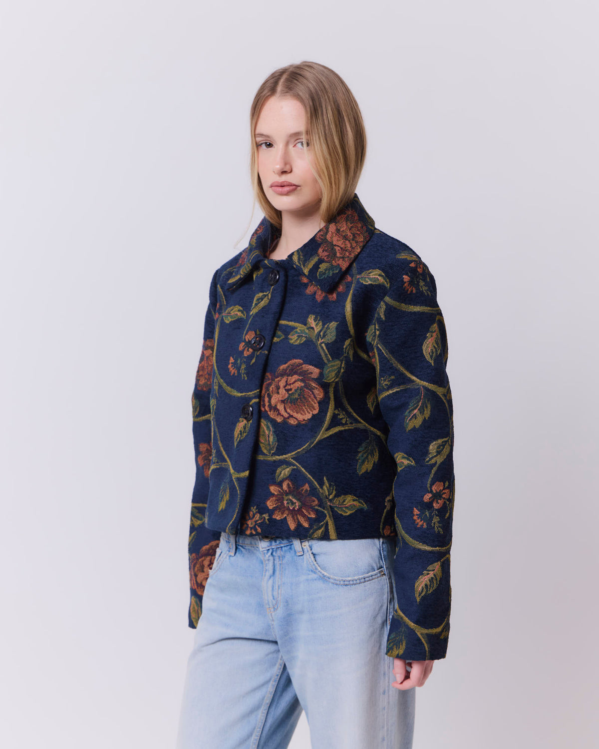 Chaqueta Flora Índigo