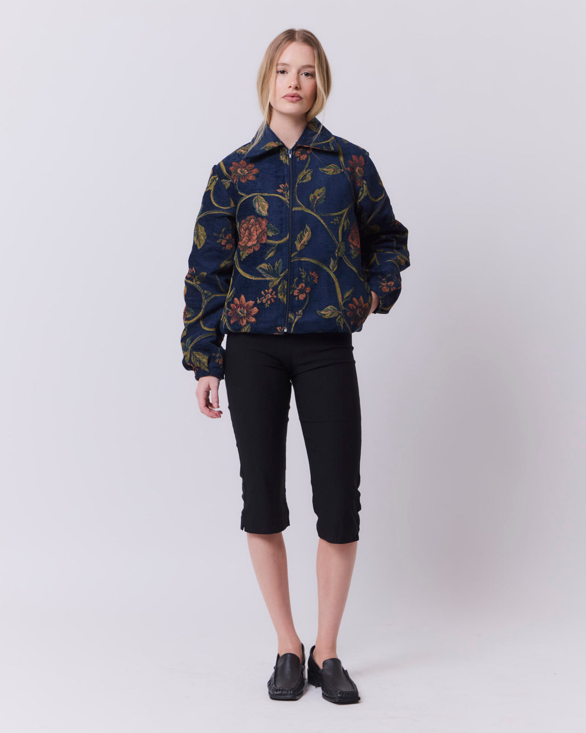 Bomber Flora Índigo