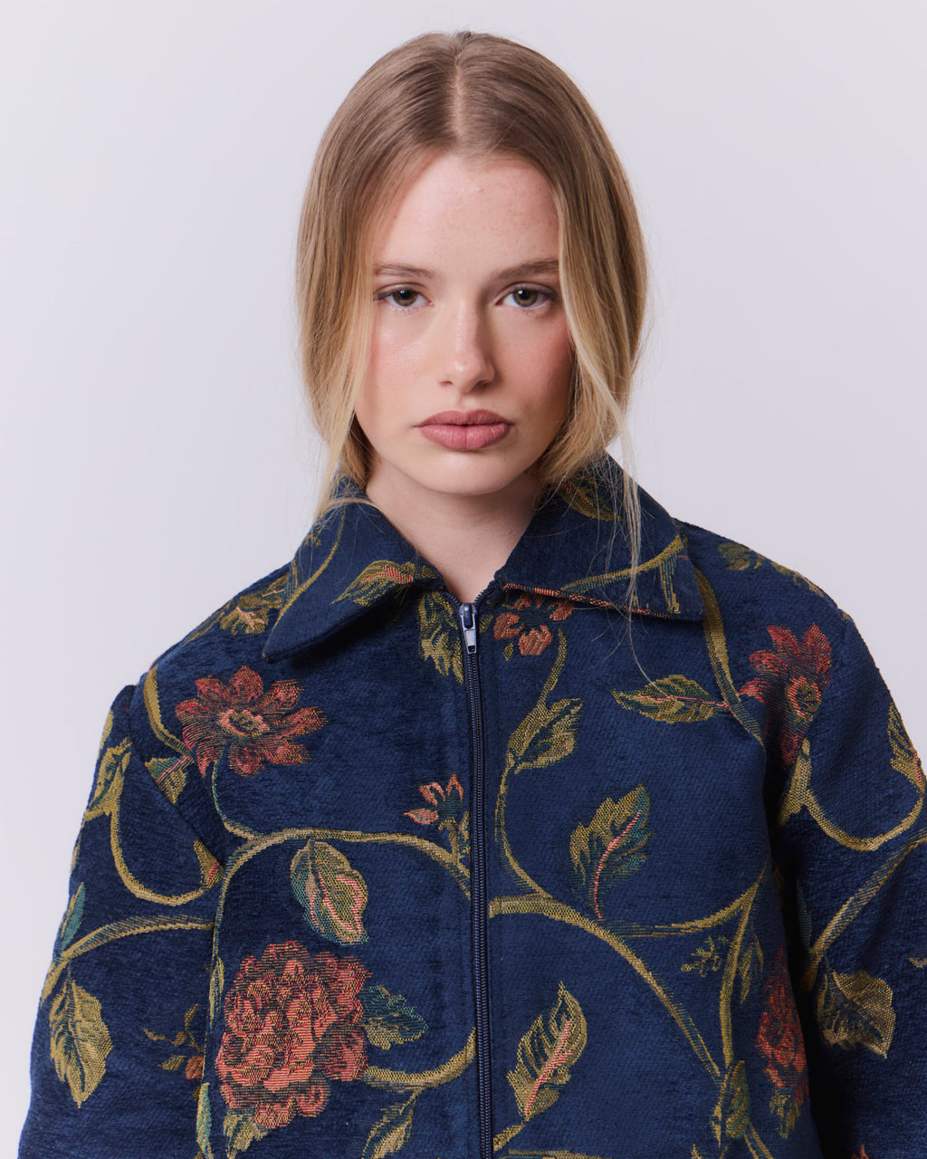 Bomber Flora Índigo
