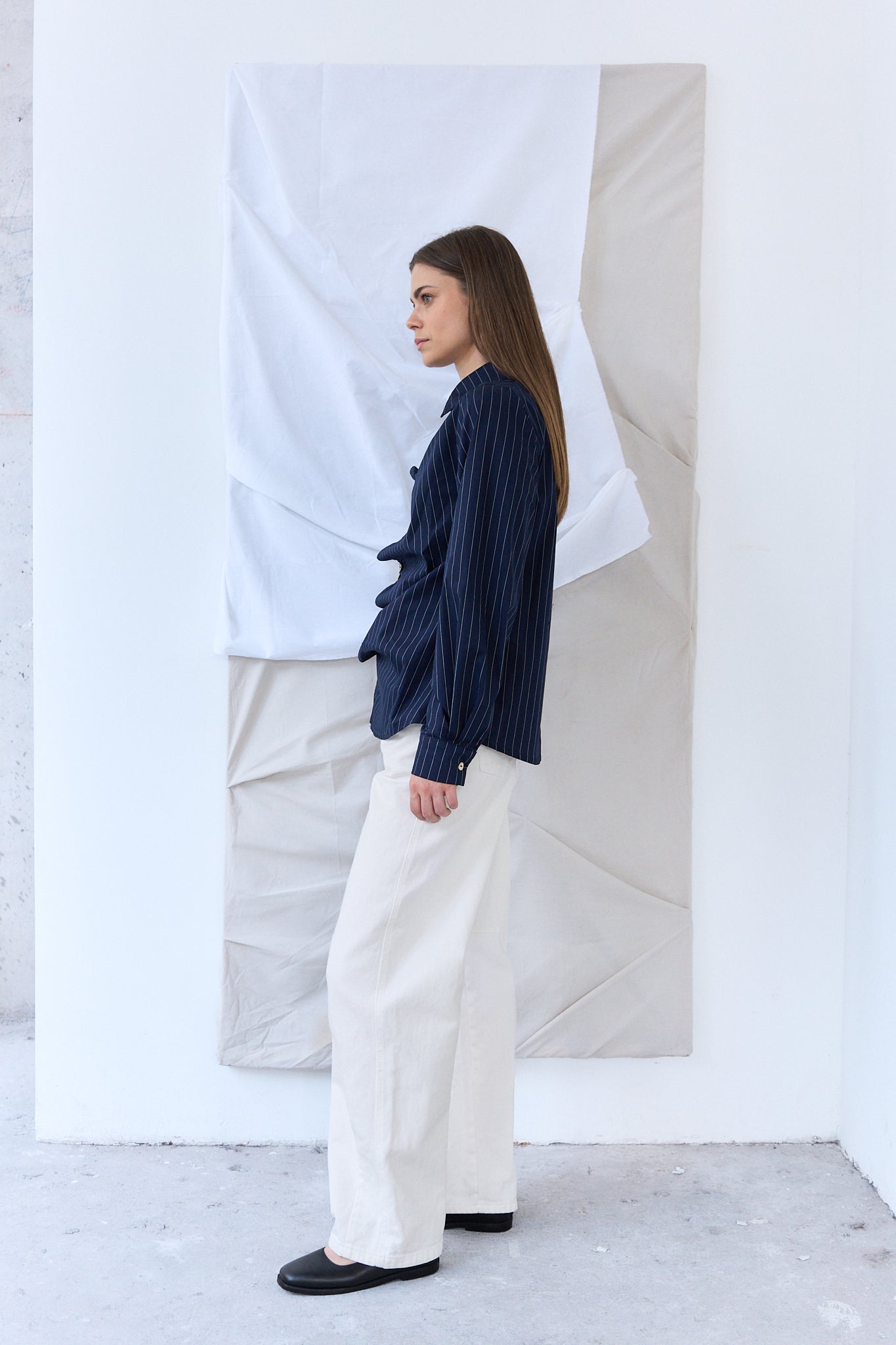Blusa Pliegues Índigo