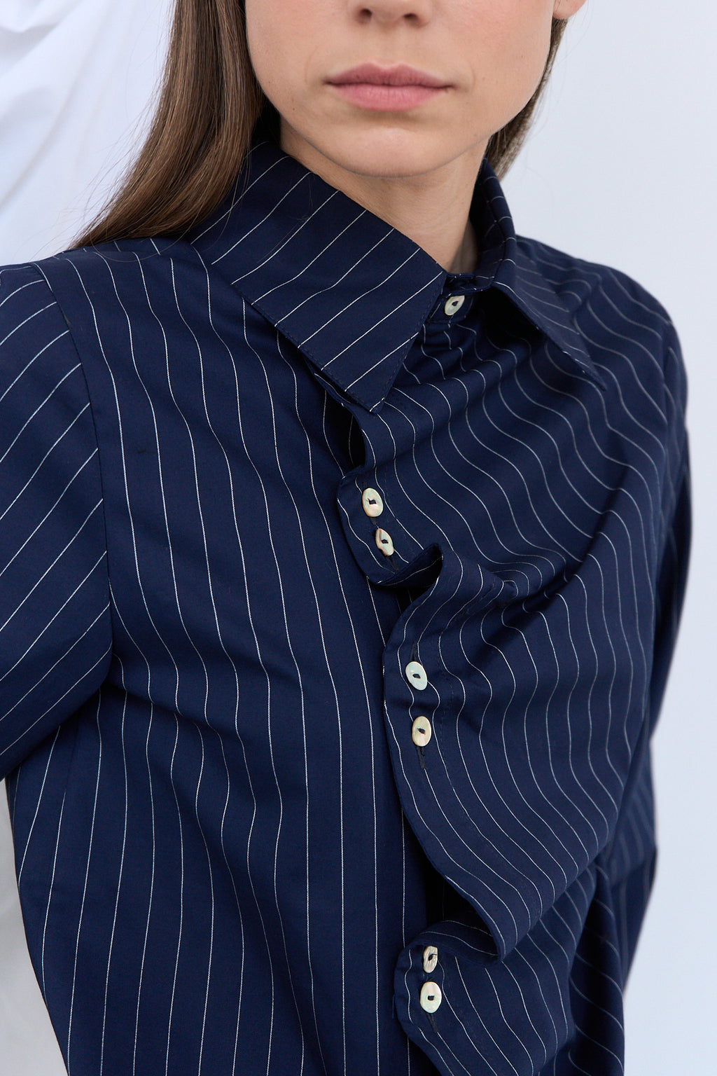 Blusa Pliegues Índigo