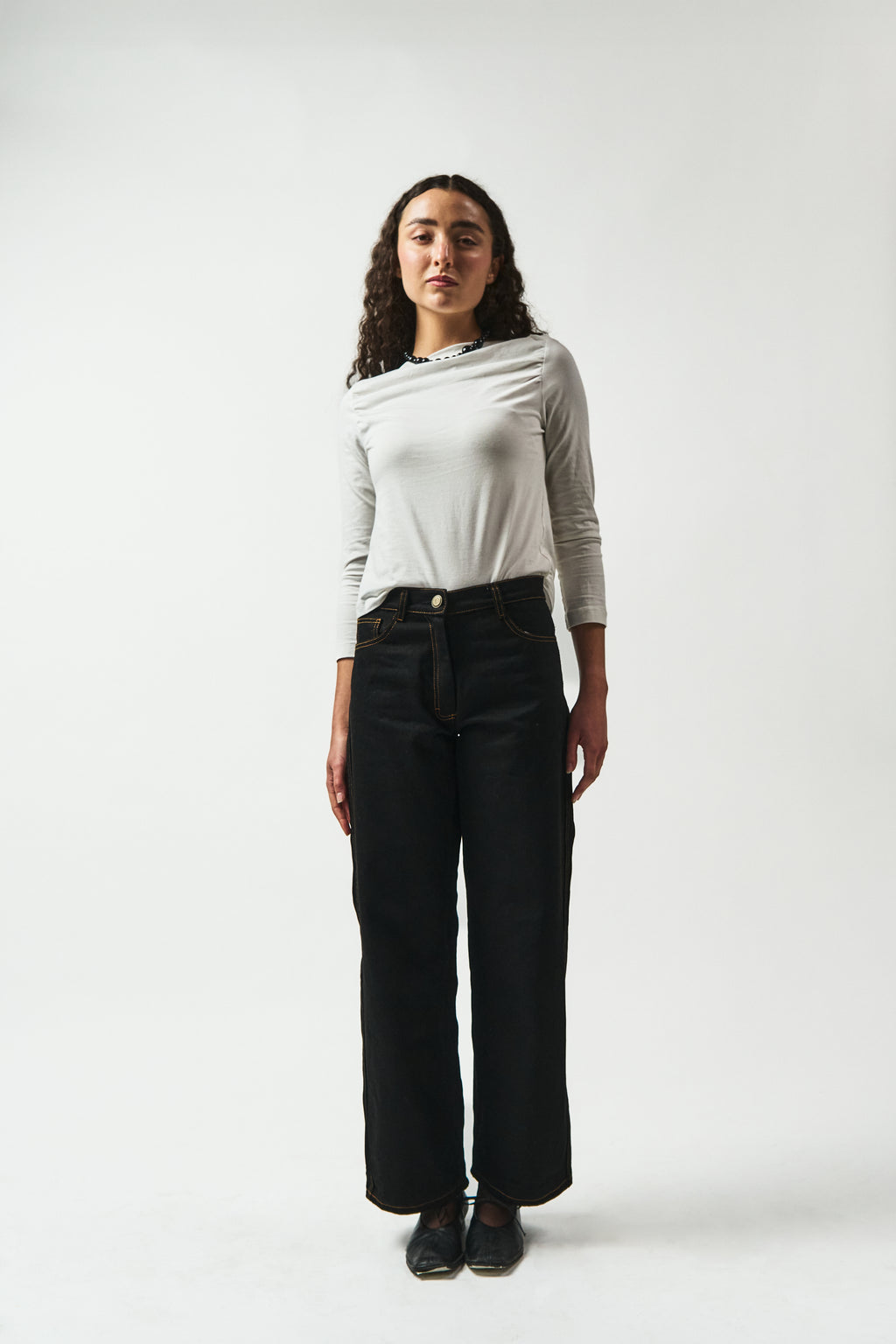 Pantalón denim corteza