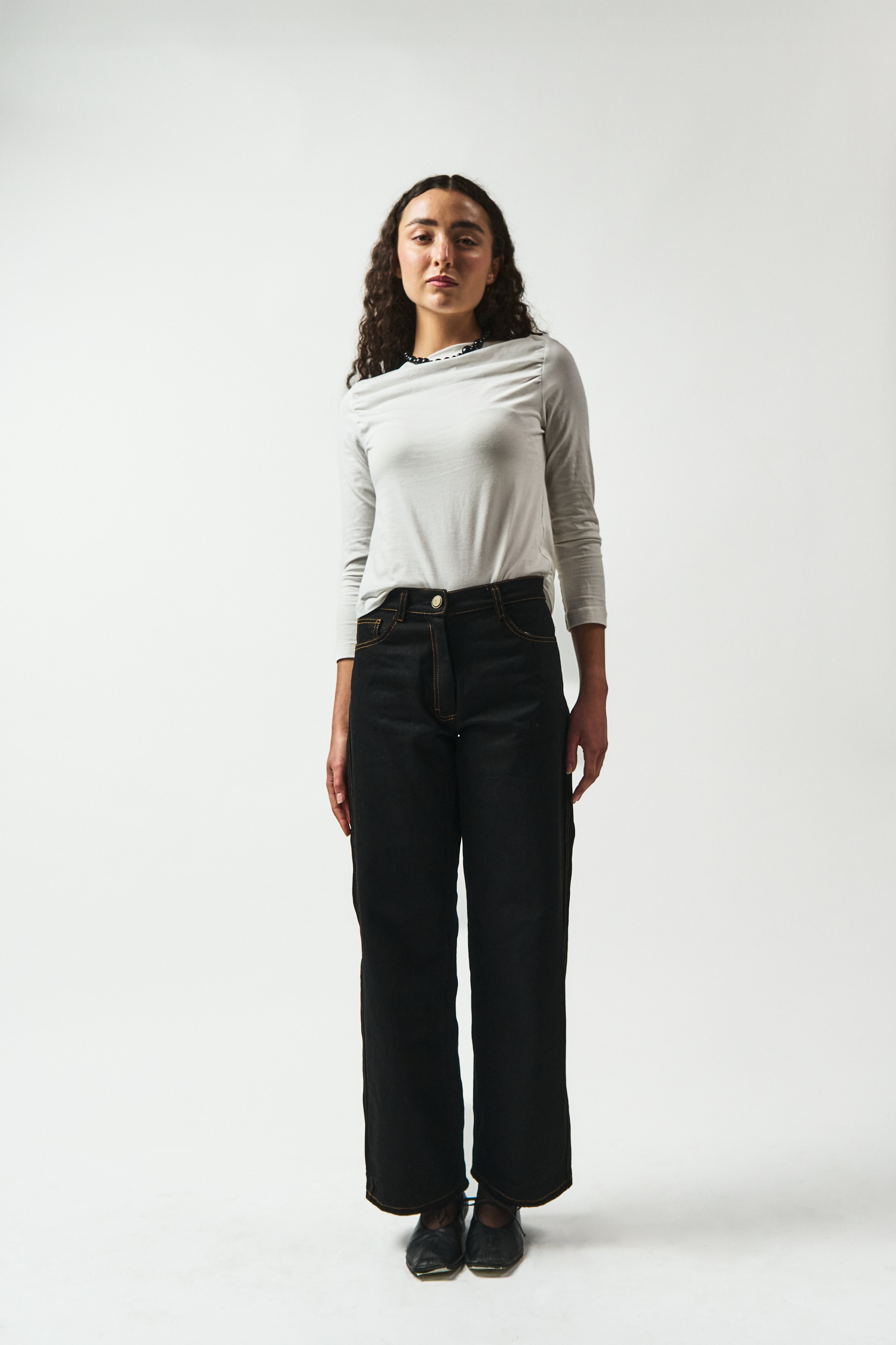 Pantalón denim corteza