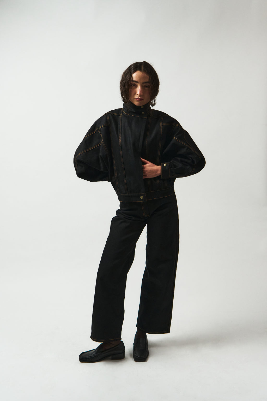 Pantalón denim corteza