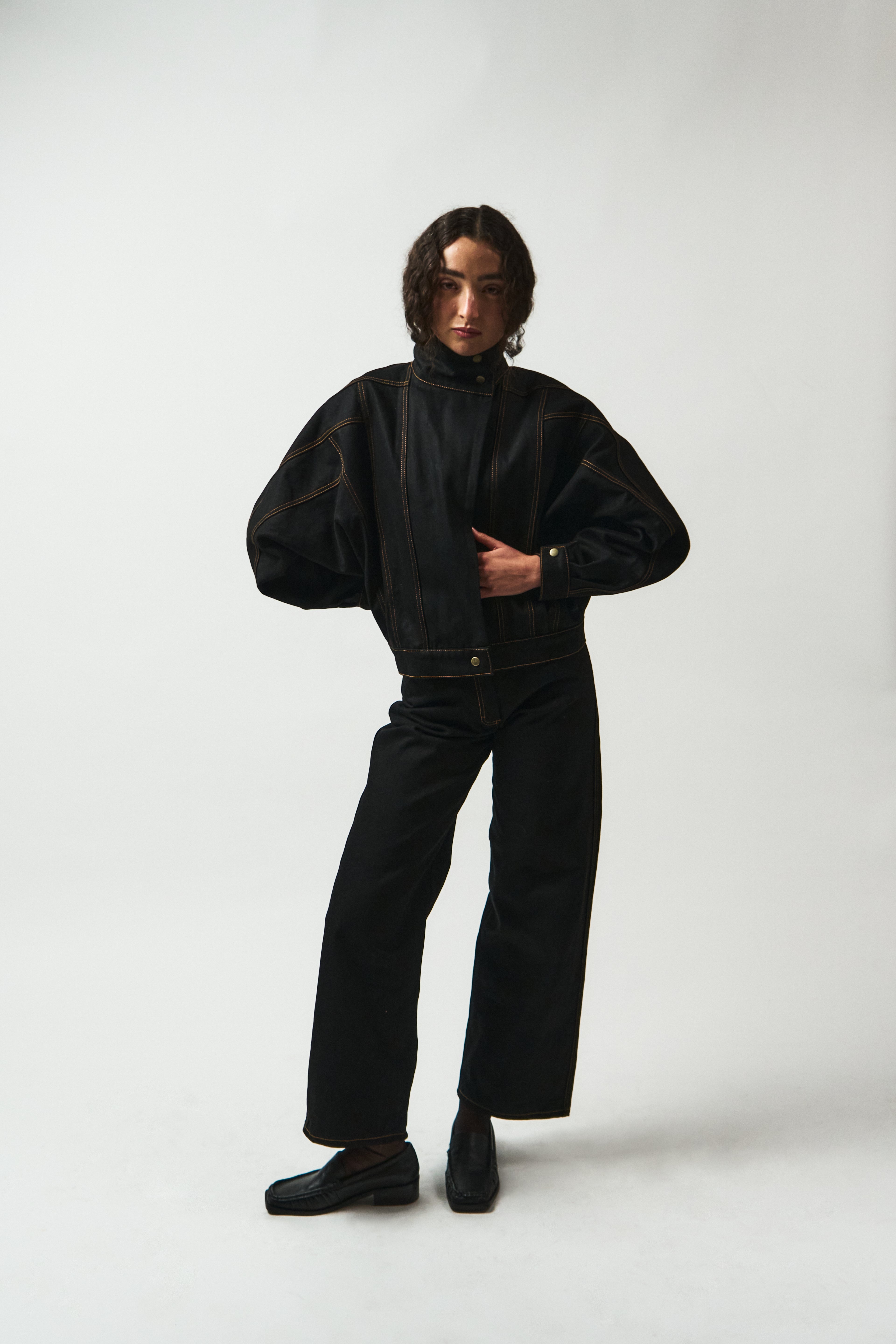 Pantalón denim corteza