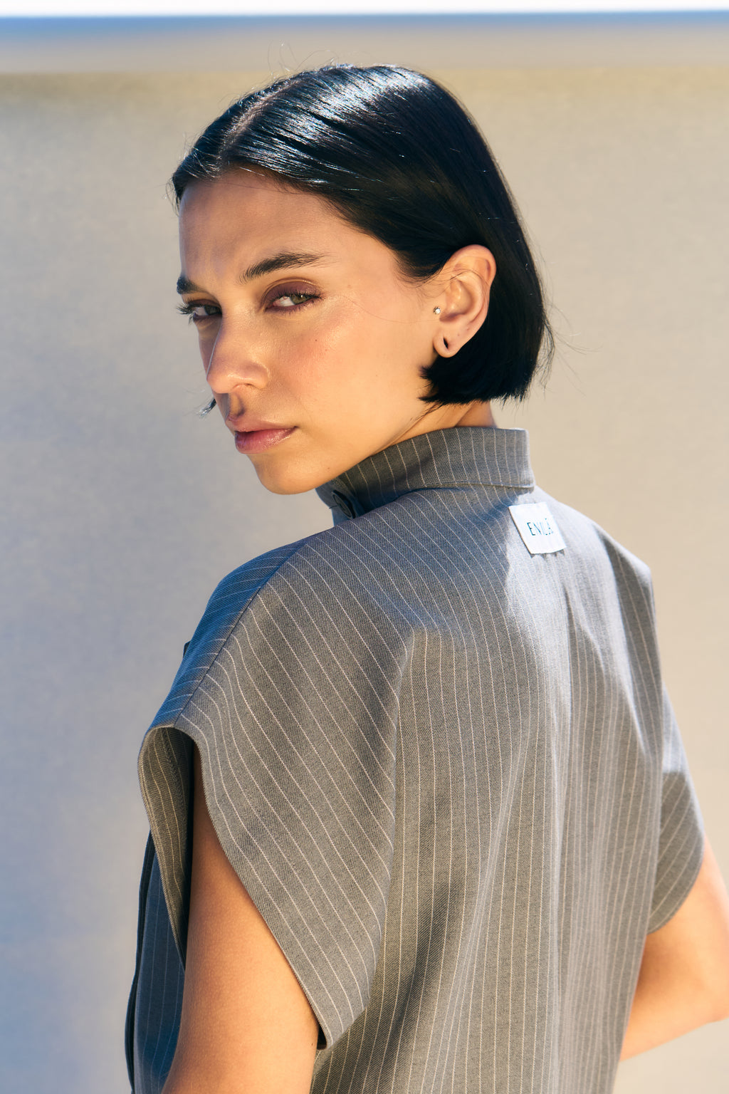 Chaqueta japo pulso gris