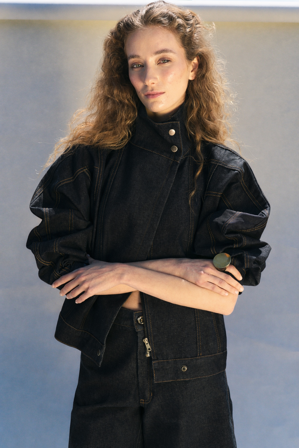 Bomber denim corteza