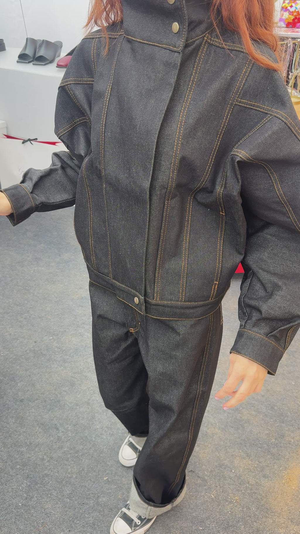 Bomber denim corteza